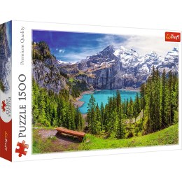 Puzzle krajobraz Jezioro Oeschinen Alpy Szwajcaria 1500 el Trefl 26166