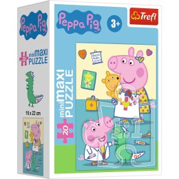 Puzzle 20 miniMAXI Świnka Peppa u lekarza 20 el Peppa Pig 3+ Trefl 21127