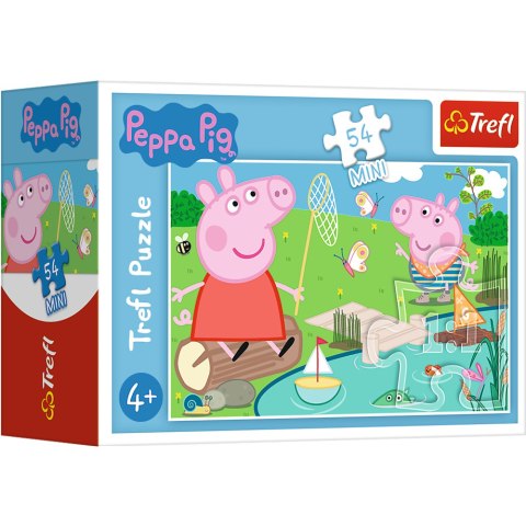 Puzzle 54 mini Świnka Peppa nad jeziorem 54 elementy 4+ Trefl 19625