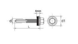 WKRĘT SAMOWIERTNY IMPAX Z EPDM #12MM RAL9002 5.5*32MM