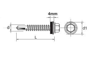 WKRĘT SAMOWIERTNY IMPAX Z EPDM #5MM RAL9010 5.5*38MM