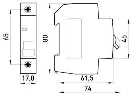 WYŁĄCZNIK NADPRĄDOWY MCB.PRO60 1P B20A 6KA