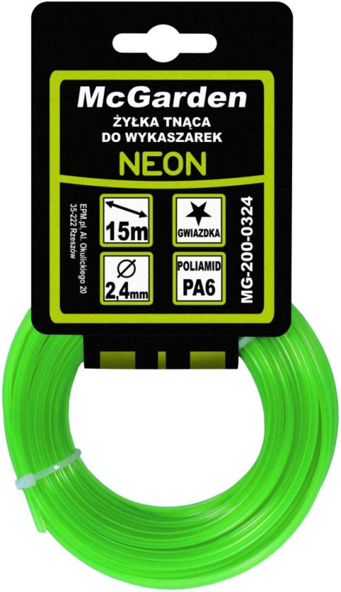 ŻYŁKA DO WYKASZARKI GWIAZDKA NEON 2.7MM 15M