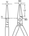 SZCZYPCE TNĄCE PÓŁOKRĄGŁE WYDŁUŻONE 200MM