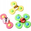 3 przyssawki sensoryczne grzechotka spinner ME-042