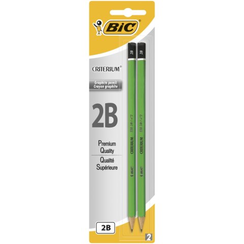 Ołówek bez gumki BIC Criterium 550 2B Blister 2szt, 861126