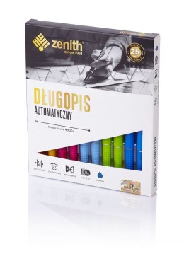Długopis automatyczny Zenith 25 - box 10 sztuk, mix kolorów pastelowych, 4251010 (X)
