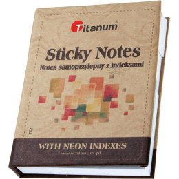 Notes samoprzylepny z zakładkami indeksującymi FLUO TK4 219268 TITANUM (X)