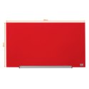 Szklana tablica Nobo Impression Pro 680x380mm, czerwona (X)