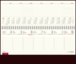 Kalendarz biurowy MANAGER LUX (H2), 25 - bordo indi 2023 TELEGRAPH