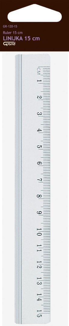 Linijka GR-120-15, aluminiowa, 15 cm GRAND 130-1707