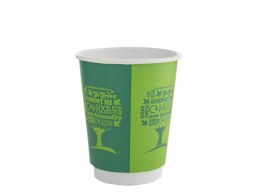 Kubki papierowe dwuwarstwowe Green Tree 250ml, op. 25 szt., 100% biodegradowalne VDW-08-GT