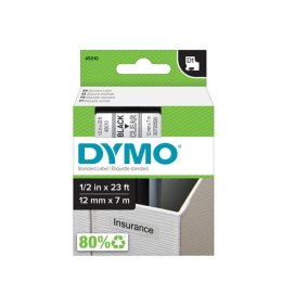 Taśma DYMO D1 - 12 mm x 7 m, czarny / przezroczysty S0720500 do drukarek etykiet