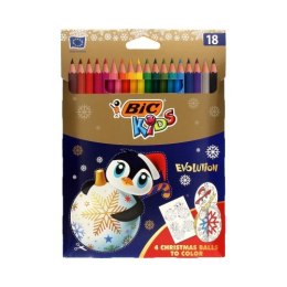 (WYCOFANE)Kredki ołówkowe KIDS Evolution Christmas18 kolorów 962539