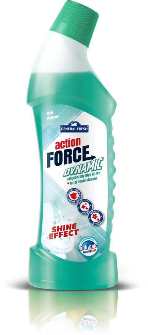 (Wycofany)Płyn do WC 1000ml mięta zagęszczony ACTION FORCE GENERAL FRES