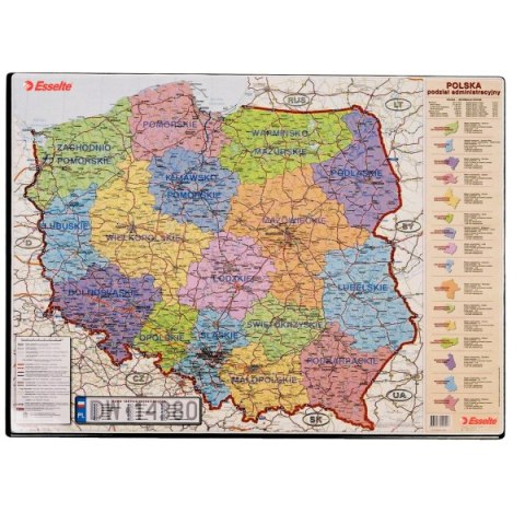 Podkładka_na biurko z mapą Polski 500x650mm ESSELTE 12051