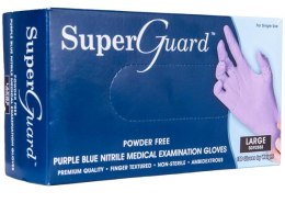 Rękawice nitrylowe niebieskie bezpudrowe S (100) SUPERGUARD 8%VAT