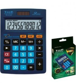 Kalkulator TR-2216E, 12 pozycyjny, walutowy 120-1872