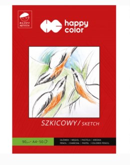 Blok szkicowy Młody Artysta, A4, 50 ark, 90g, Happy Color HA 3709 2030-M50