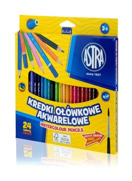 Kredki ołówkowe akwarelowe Astra 24 kolory, 312110005