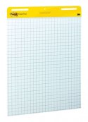 Samoprzylepne arkusze konferencyjne Post-it_ Super Sticky, na flipchart, 63,5x76,2cm, w kratkę do wykresów, 30 kart., białe
