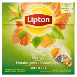 Herbata LIPTON PIRAMID GREEN TEA 20t zielona mandarynka pomarańcza Lipton