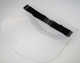 Przyłbica ochronna (gruba-wykonana z płyty PET 0,5-0,75mm) idealnie przezroczysta Certyfikat 2020-4-1-EN