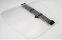Przyłbica ochronna (gruba-wykonana z płyty PET 0,5-0,75mm) idealnie przezroczysta Certyfikat 2020-4-1-EN