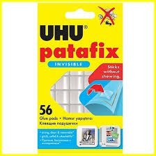 Masa samoprzylepna bezbarwna 56 porcji UHU PATAFIX INVISIBLE U37155 Uhu