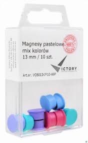 Magnesy 13mm neonowe mix kolorów 10sztuk VICTORY VO50x10-99N