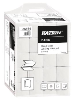 Ręczniki składane KATRIN BASIC Zig Zag 2 Natural 20 x 200, Handy Pack, 35564, opakowanie: 20 owijek Katrin