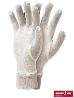 Rękawice ochronne bawełniane REIS roz.8 ecru