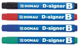 Marker sucho.D-SIGNER B czarny okr.7372001-01PL DONAU Donau