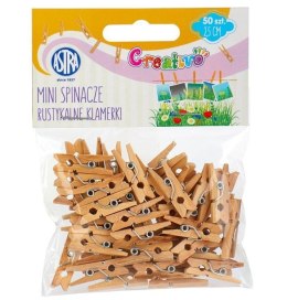 Mini spinacze drewniane 50 sztuk - Rustykalne klamerki ASTRA, 335119025