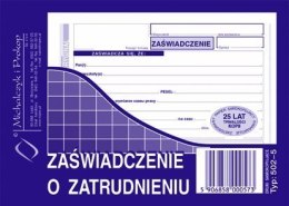 502-5 Zaświadczenie o zatrudnieniu MICHALCZYK&PROKOP A6 80 kartek Michalczyk i Prokop