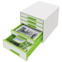 Pojemnik z 5 szufladami Leitz WOW, biały/zielony 52142054