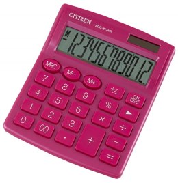Kalkulator biurowy CITIZEN SDC-812NRPKE, 12-cyfrowy, 127x105mm, różowy CITIZEN