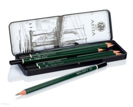 Ołówki do szkicowania w metalowym pudełku 6 sztuk ASTRA, 206118001