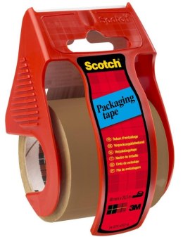 Mini dyspenser do taśm SCOTCH_ (C.5020.D), w zestawie taśma pakową, 48mmx20,3m, czerwony Scotch 3M