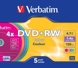 Płyta DVD+RW VERBATIM SLIM Color 4.7GB x4 (1) 43297 Verbatim