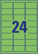 Etykiety zielone L6033-20 63,5 x 33,9 20 ark. usuwalne, Avery Zweckform Avery Zweckform
