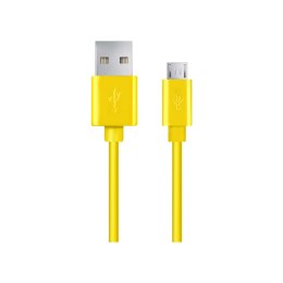 Kabel USB MICRO A-B 2m żółty EB145Y ESPERANZA (X)