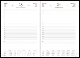 Kalendarz Vivella A4 dzienny p. biały Nr kat. 216 A4DB czarny 2024 WOKÓŁ NAS