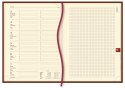 Terminarz Klasyczny B5 2025 - bordowy Michalczyk i Prokop T-221V-B kalendarz 1 strona 1 tydzień + strona na notatki