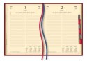 Terminarz Stacjonarny A4 2025 - bordowy Michalczyk i Prokop T-229V-B kalendarz tygodniowy + strona na notatki