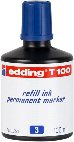 Tusz do markerów permanentnych 100 ml niebieski Edding T100/003/N