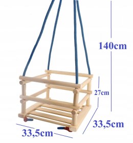 HUŚTAWKA DLA DZIECI DREWNIANA DUŻA MOCNA 4105