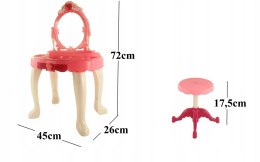 TOALETKA RÓŻOWA DLA DZIEWCZYNKI DŹWIĘKI ŚWIATŁO825