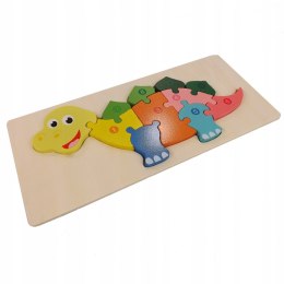 EDUKACYJNE DREWNIANE KLOCKI PUZZLE UKŁADANKA 8765D