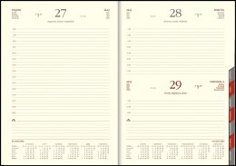Kalendarz Cross z gumką i ażurową datówką A5 Tygodniowy z notesem 204 A5TNRK czerwony 2025 WOKÓŁ NAS